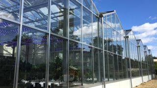 La nouvelle serre abiophen du Cirad à Montpellier est une plateforme ultramoderne qui permettra d’étudier l’adaptation des plantes au changement climatique. ©Léna Hespel